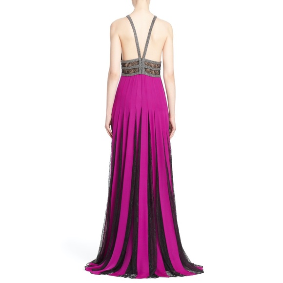 Badgley Mischka Couture Silk Halter Gown - Picture 4 of 9